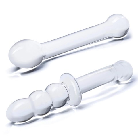 Glas G-Spot Pleasure Set - zestaw szklanych aplikatorow, zakrzywione
