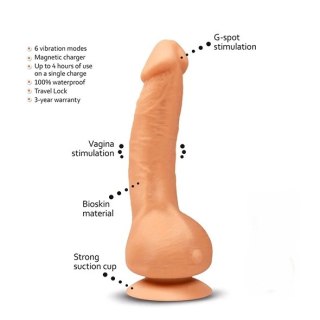 Gvibe Greal Mini Flesh - kompaktowa maszyna intymna Bioskin, 18 cm