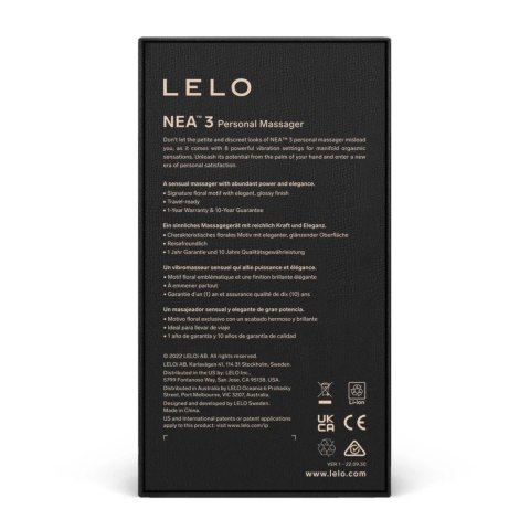 Lelo Nea 3 Alien Blue - kompaktowy masażer wodoodporny 10 trybow
