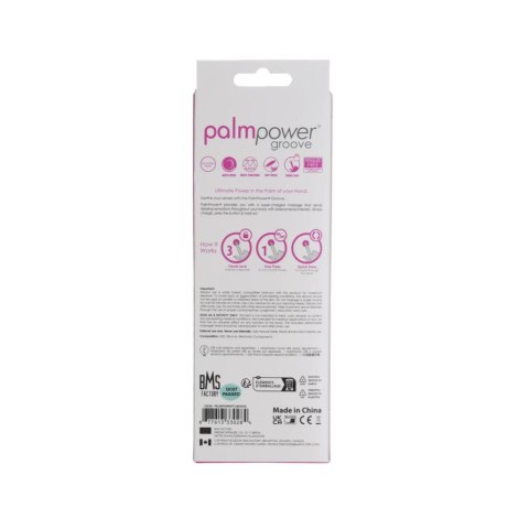 PalmPower Groove Mini Wand Masażer Ręczny Fuchsia 15,2 cm USB