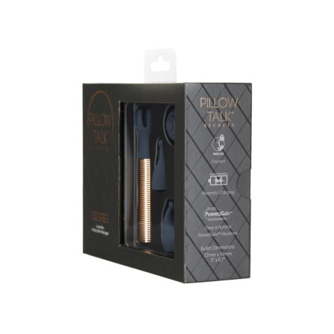 Pillow Talk Secrets Desires Navy Blue/Rose Gold zestaw 6w1, USB, IPX6