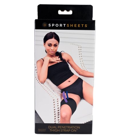 Sportsheets Dual Penetration Thigh Strap On - Uprząż Uda, Neopren, O-Ring