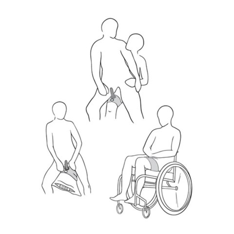 Sportsheets Dual Penetration Thigh Strap On - Uprząż Uda, Neopren, O-Ring