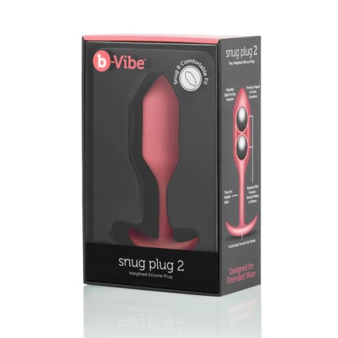 B-Vibe Snug Plug 2 Coral silikonowy model anatomiczny 111,5g