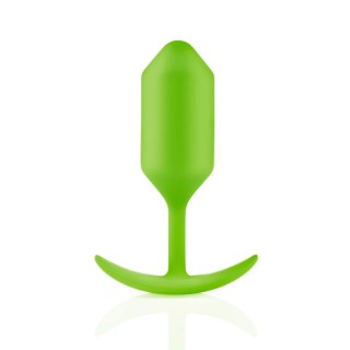 B-Vibe Snug Plug 3 Lime - anatomiczny klin, silikonowy, 180,7g