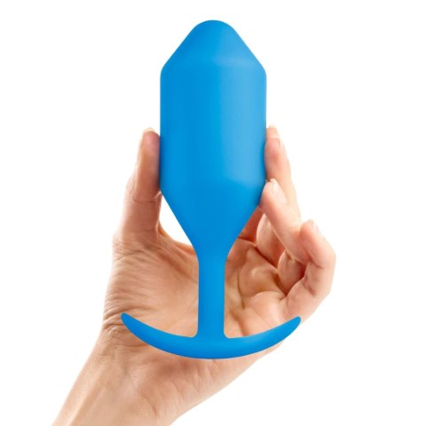 B-Vibe Snug Plug 5 Blue - zaawansowany korek anatomiczny, 371g, silikon