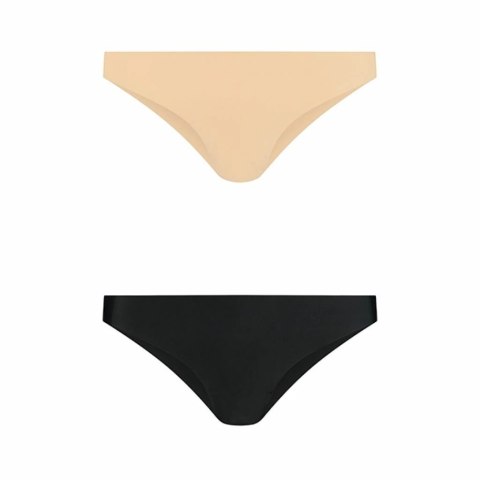 Bye Bra Invisible Brazilian Majtki Bezszwowe Nude + Black M