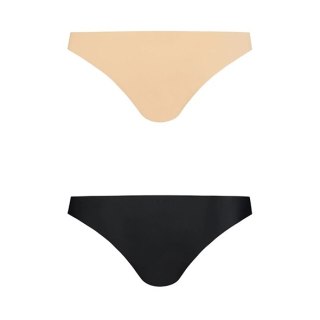 Bye Bra Invisible Brazilian Majtki Bezszwowe Nude + Black M