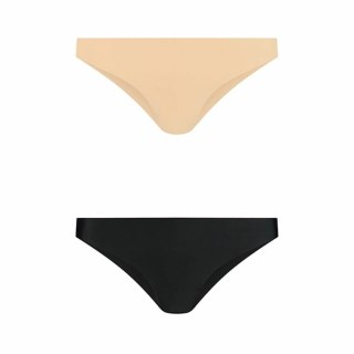 Bye Bra Invisible Brazilian S - zestaw bezszwowych majtek nude i czarnych