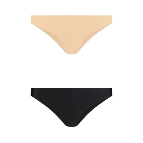 Bye Bra Invisible Brazilian majtki bezszwowe Nude + Black XXL 2 szt.