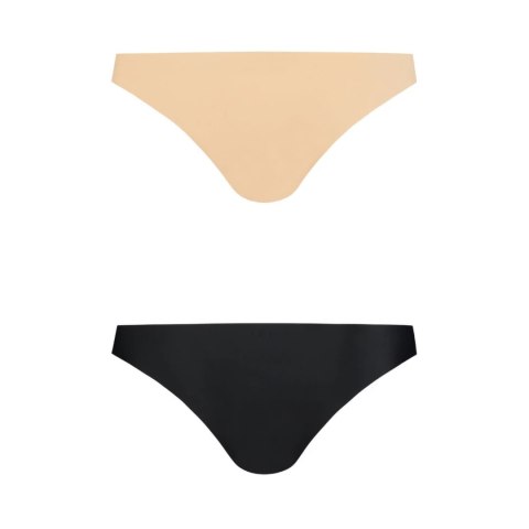 Bye Bra Invisible Brazilian majtki bezszwowe Nude + Black XXL 2 szt.