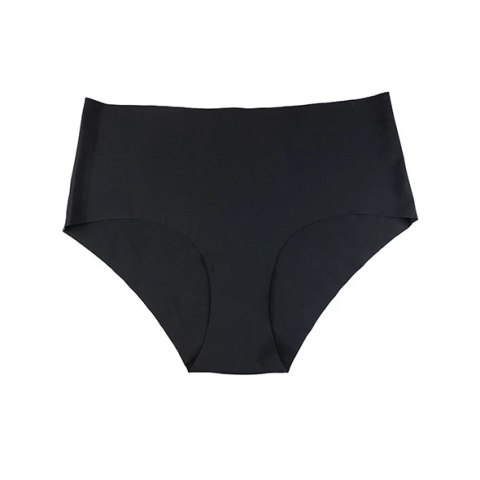 Bye Bra Invisible High Brief M beżowe i czarne bezszwowe majtki