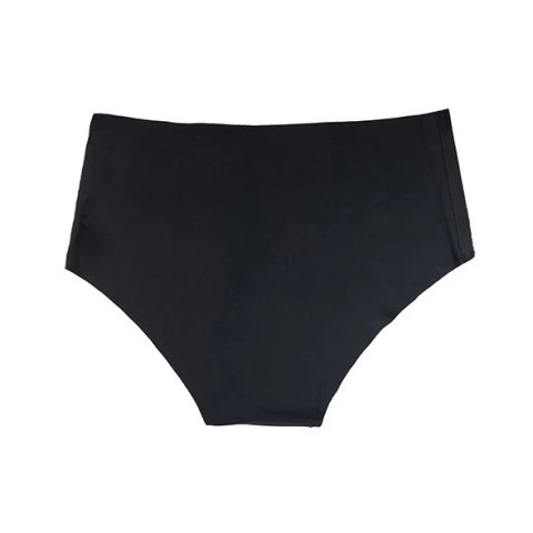 Bye Bra Invisible High Brief M beżowe i czarne bezszwowe majtki