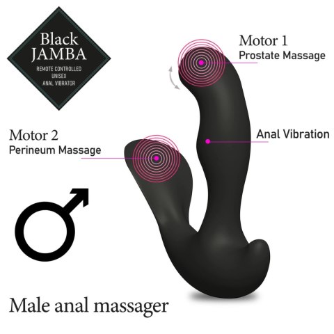 FeelzToys Black Jamba - uniwersalny masażer z funkcją grzania, czarny