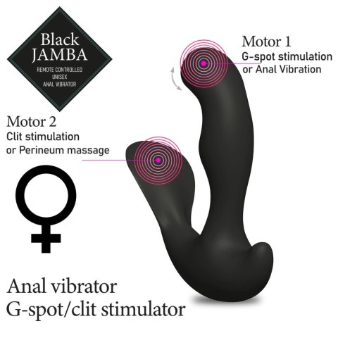 FeelzToys Black Jamba - uniwersalny masażer z funkcją grzania, czarny