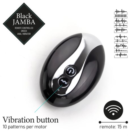 FeelzToys Black Jamba - uniwersalny masażer z funkcją grzania, czarny