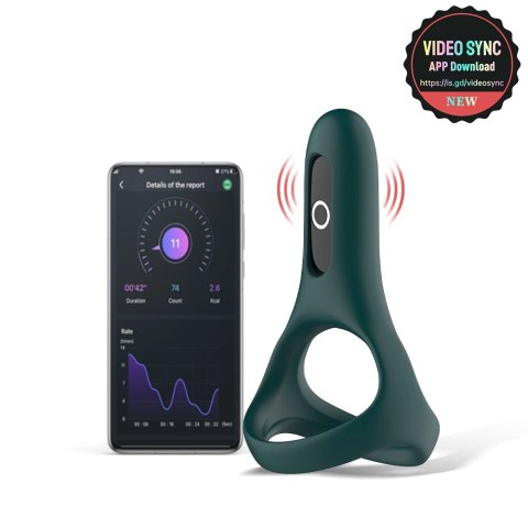 Magic Motion Rise Green - Pierścień z wibracją, sterowanie aplikacją