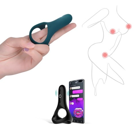 Magic Motion Rise Green - Pierścień z wibracją, sterowanie aplikacją