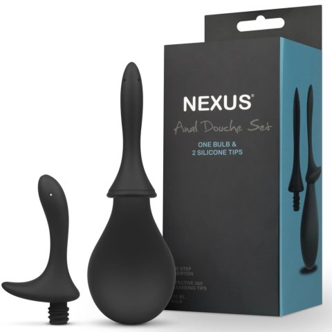 Nexus Anal Douche 260 ml - Zestaw z dwiema silikonowymi końcowkami