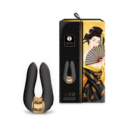 Shunga Aiko Black - masażer z dwoma silnikami, 10 trybow, silikon
