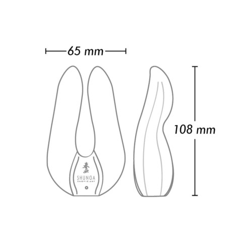 Shunga Aiko Black - masażer z dwoma silnikami, 10 trybow, silikon