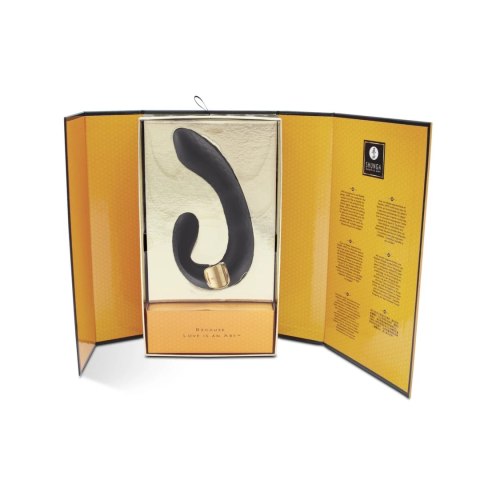 Shunga Miyo Black - dwusilnikowy model silikonowy z elastycznym trzonem