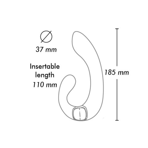 Shunga Miyo Black - dwusilnikowy model silikonowy z elastycznym trzonem