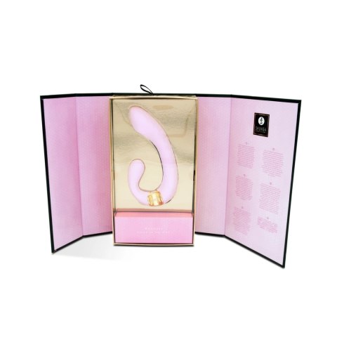 Shunga Miyo Light Pink - dwusilnikowa maszyna intymna, silikonowa 18,5 cm