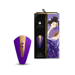 Shunga Obi Purple - masażer intymny, fioletowy, ergonomiczny 11,5 cm