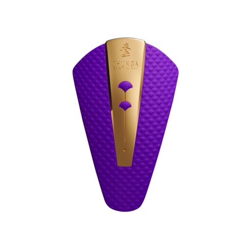 Shunga Obi Purple - masażer intymny, fioletowy, ergonomiczny 11,5 cm