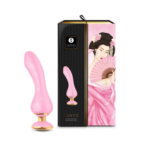 Shunga Sanya Light Pink - model wibrujący, elastyczny, silikonowy 18,5 cm