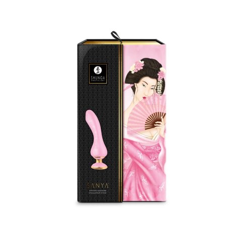 Shunga Sanya Light Pink - model wibrujący, elastyczny, silikonowy 18,5 cm