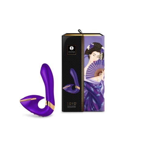 Shunga Soyo Purple - wielofunkcyjny model wibracyjny, 17 cm