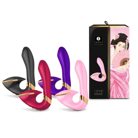 Shunga Soyo Purple - wielofunkcyjny model wibracyjny, 17 cm