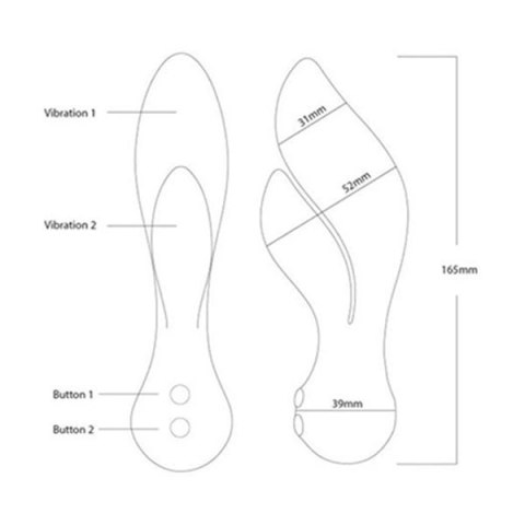 Swan The Feather Swan Pink - masażer z podwojnym napędem, silikon, 16.5 cm