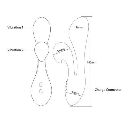 Swan The Silhouette Swan Pink - masażer dwusilnikowy, silikonowy, 18,2 cm
