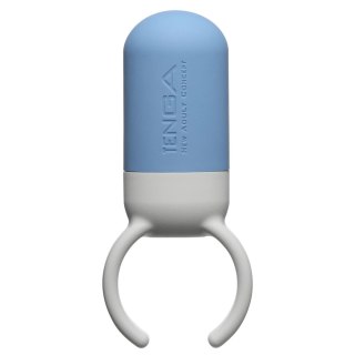Tenga SVR One Blue - silikonowy pierścień wibrujący, wodoodporny, USB