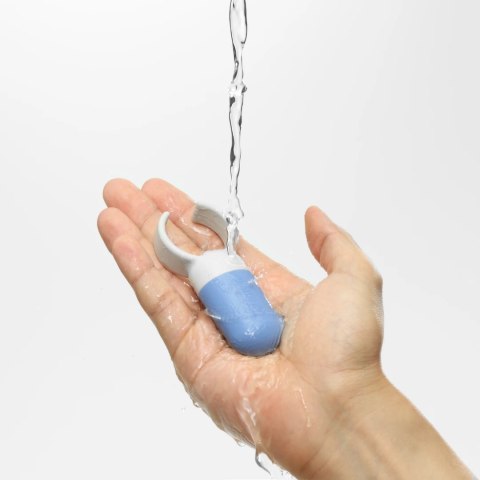 Tenga SVR One Blue - silikonowy pierścień wibrujący, wodoodporny, USB