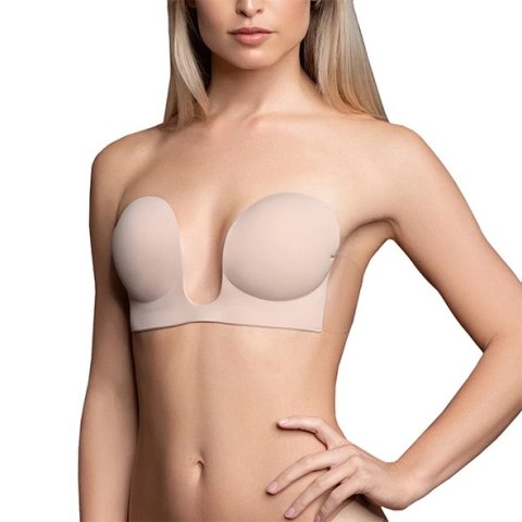 Bye Bra Seamless U-Style Bra D Nude - Biustonosz samoprzylepny z odpinanymi skrzydełkami