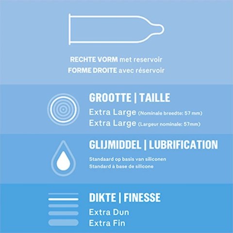 Durex Nude XL 10 szt. - ultracienkie prezerwatywy, rozmiar XL