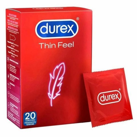 Durex Thin Feel 20 szt - cienkie prezerwatywy, standardowy rozmiar