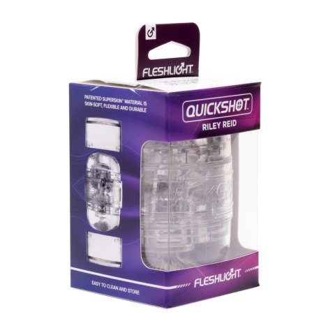 Fleshlight Quickshot Riley Reid Compact - model dwustronny, przezroczysty