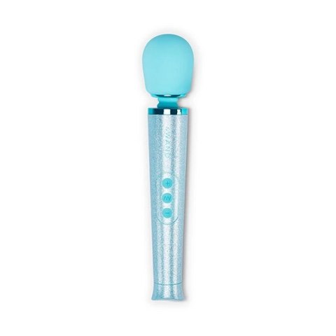 Le Wand Petite All That Glimmers Massager Blue - masażer kompaktowy, niebieski