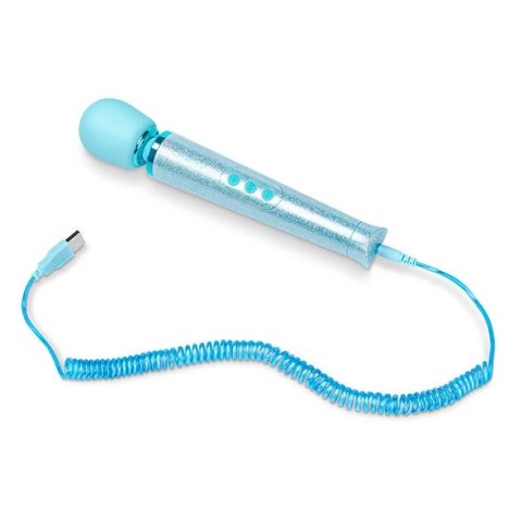Le Wand Petite All That Glimmers Massager Blue - masażer kompaktowy, niebieski