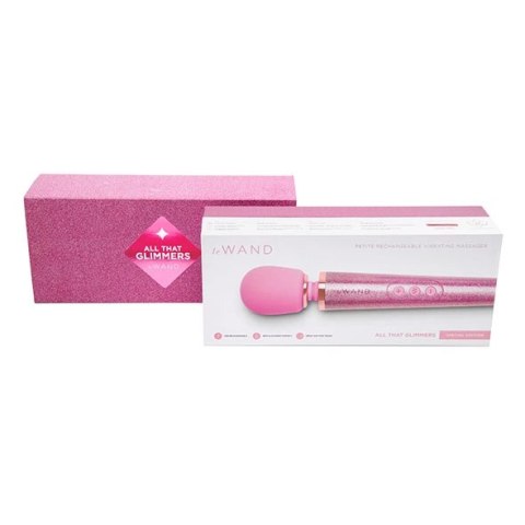 Le Wand Petite All That Glimmers Massager Pink - kompaktowy masażer, 10 trybow