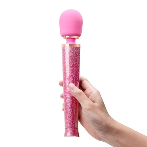 Le Wand Petite All That Glimmers Massager Pink - kompaktowy masażer, 10 trybow