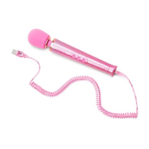 Le Wand Petite All That Glimmers Massager Pink - kompaktowy masażer, 10 trybow