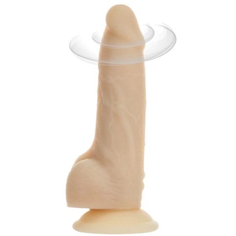 Naked Addiction Rotating & Vibrating 18cm Vanilla - silikonowy model z pilotem
