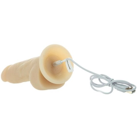 Naked Addiction Rotating & Vibrating 18cm Vanilla - silikonowy model z pilotem