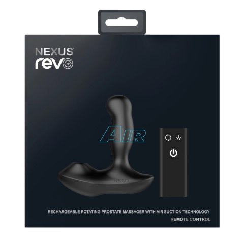 Nexus Revo Air - zaawansowany masażer prostaty z falami ssącymi, czarny